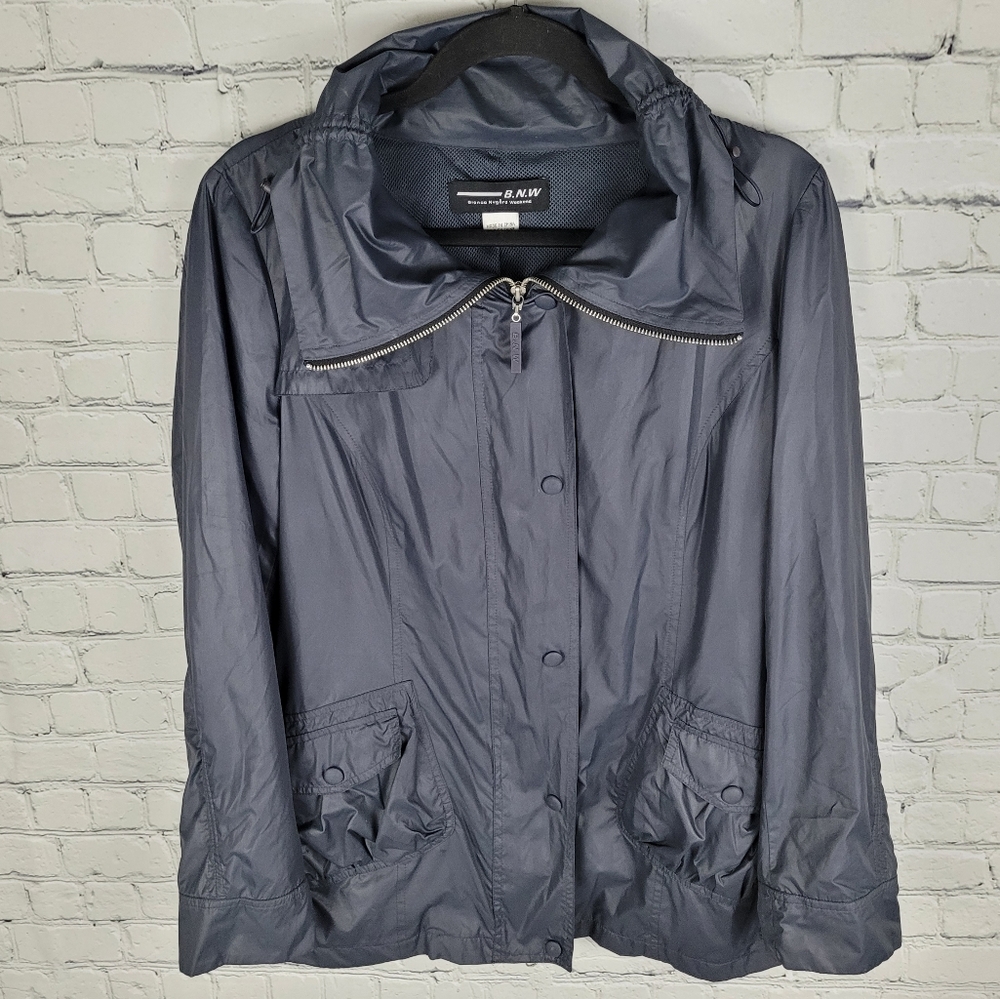 BIANCA NYGARD WEEKEND | zip mesh lined high neck windbreaker light jacket